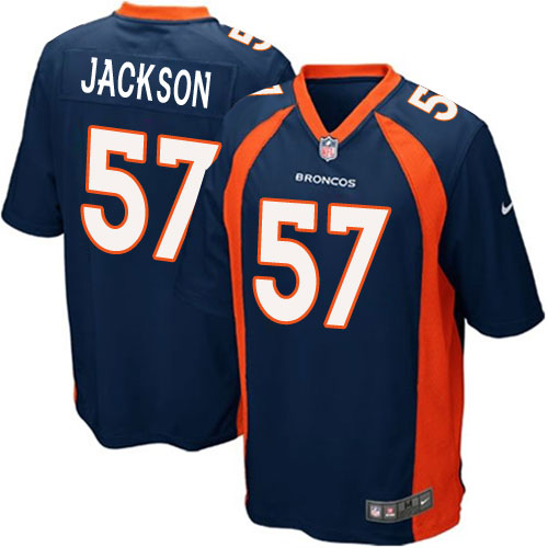 Men's Game Tom Jackson Nike Jersey Navy Blue Alternate - #57 NFL Denver Broncos